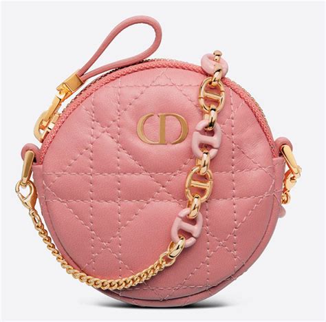 mini dior caro round pouch